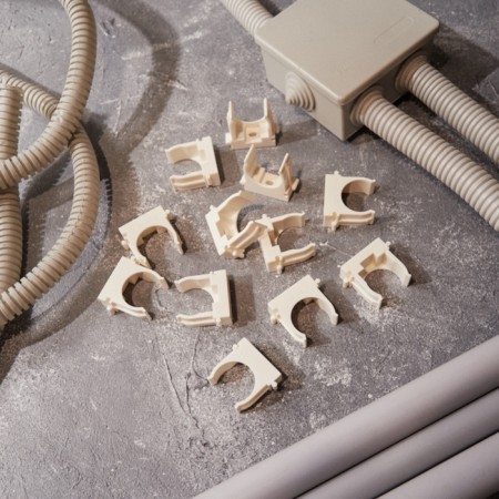 Fastener-clip for the mounting gun Ø 25 mm, white (50 pcs/UP) rexant-1