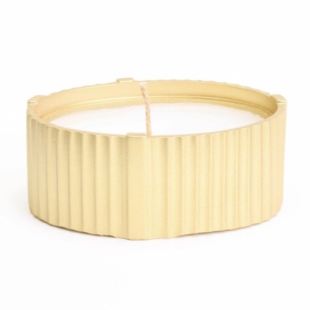 Candle "Oval" in a candlestick with narrow faces, 9x6.5x4cm, gold-2