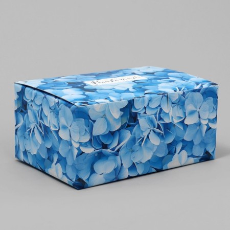 Gift folding box, packaging, flowering hydrangea, 22 x 15 x 10 cm-1