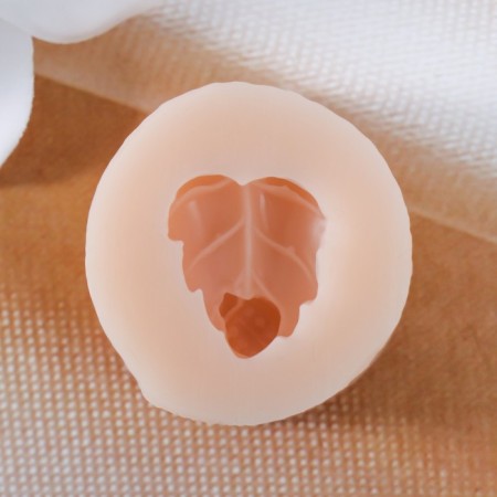 Silicone Mold "Sheet with God's Korovka" 1.5x1.7x0.8 cm-1