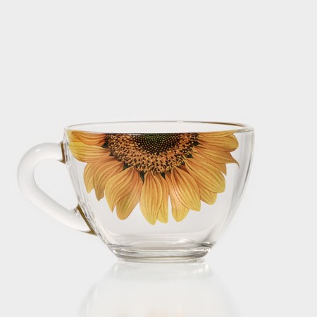 Tea pair of glass "Devil's nature. Sunflower ", 250 ml-3