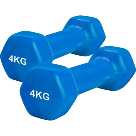 A set of dumbbells of rubberized Bradex SF 0870, 4 kg, blue