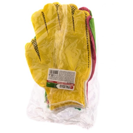 Garden gloves, with PVC points, size 9, set 4 pcs., Palisad-1