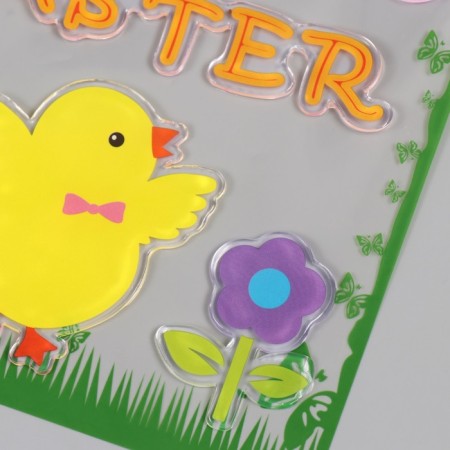 Silicon sticker for glass "Good Easter" 19.5x19.5 cm 7882176-2