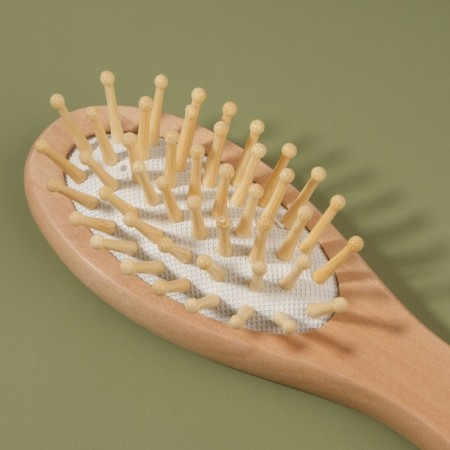 Comb - mini massage "South", 4.5 × 15.5 cm, color "Light wood"-3