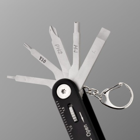 Multitul 11V1: screwdrivers, keys, ruler, black-3