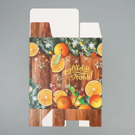 Folding box "Winter Mandarins", 16 x 23 x 7.5 cm, New Year-6