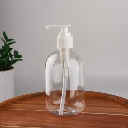A bottle for storage, with a dispenser, 300 ml, white/transparent color-2