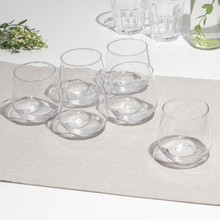 A set of low glasses, glass, d = 7 cm, h = 9 cm, 365 ml, 6 pcs