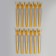 Plastic forks, set 12 pieces, color gold