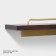 Shelf wall stall Stölz Hölzern Premiere 40 cm, walnut wood, aluminum
