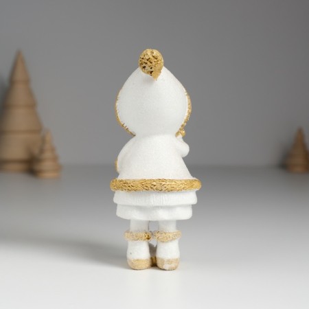Souvenir Polystone "Baby in a white fur coat in mittens" mix 5x4x11.5 cm-4