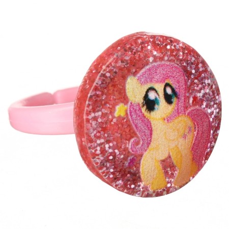 A set of rings on the holographic substrate "Pony" 5 pcs, My Little Pony mix-5