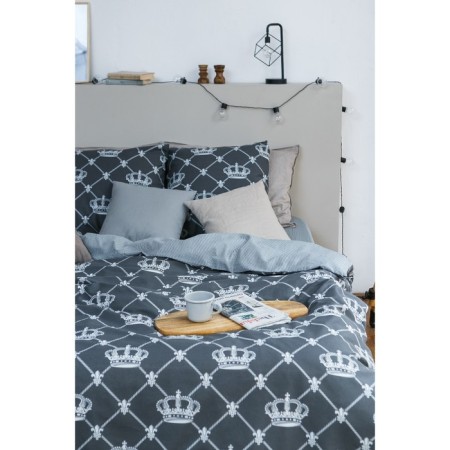 Bed linen "Ethel" duet Crown 143x215 cm - 2 pcs, 240*220 cm, 70x70 cm -2 pcs, calico-8