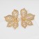 Earrings Metal "Style" sheet, maple, color gold