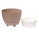 Plastic pot with the Valencia tab, white color