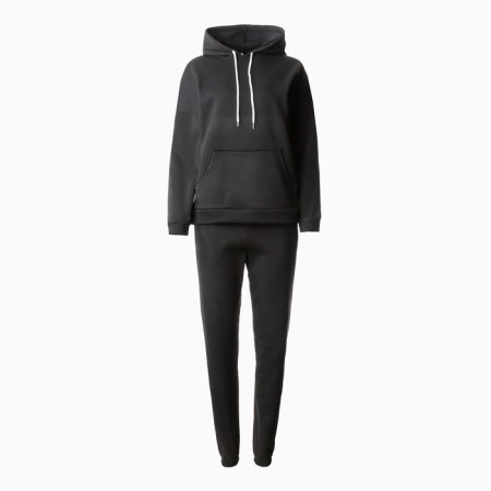 Women's costume with the basis (sweatshirt, trousers), black color, size 58