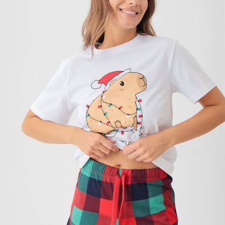 New Year. Female pajamas (T-shirt and shorts) KAFTAN CAPPY size 44-46-2