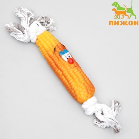 Toy on the rope "corn" for dogs, 30 cm (corn 14 cm)
