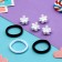 Hair set "Galey" (3 elastic bands 5 cm, 4 crab 2.5 cm) chamomile, white