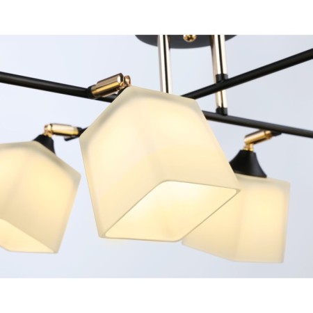 Suspended chandelier Ambrella Light, Modern, TR303089, 6HE27, black color, gold-4
