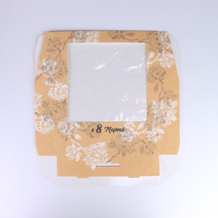 Confectionery packaging, a box with lamination "branches", March 8, 20 x 20 x 4 cm-3