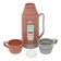 Thermos 1 l, with a glass flask, retains heat 12 hours, with a mug, beige