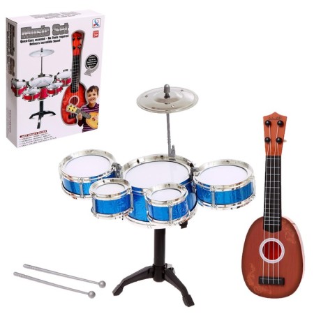 Drum installation "Cool musician", with a guitar, mix