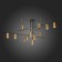 Ceiling lamp ST LUCE. SL1206.402.12. Sormano. 12x7 W, GU10, 120x120x65 cm, black color