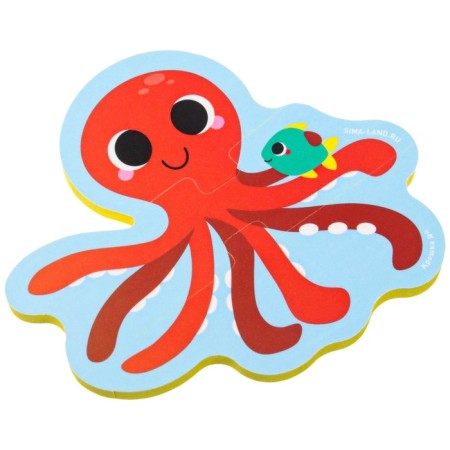 Soft puzzle for kids "sea friends", 5 puzzles, crush me-19