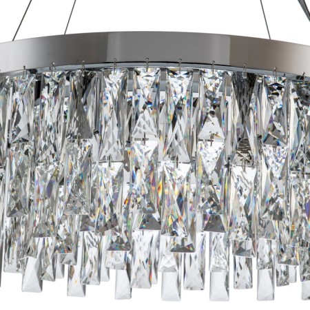 Suspended Indigo lamp, 12029/8p Chrome. 8x40W, E14, 600x600x255/1255 mm, transparent color-3