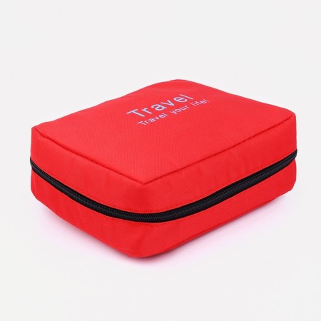 Road cosmetic bag, lightning department, hook, red color