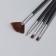 A set of brushes for building and design of nails, 4 pcs, 18.5 cm, black color