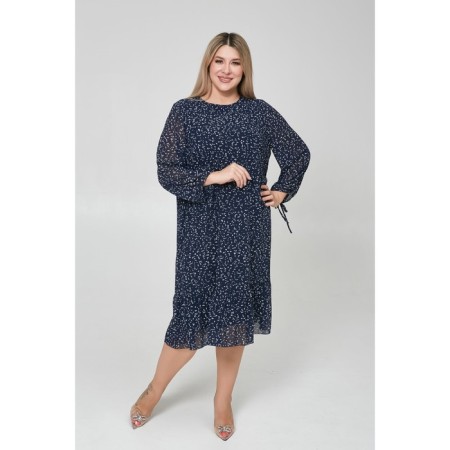 Women's dress, size 56, dark blue color-2