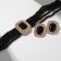 Set 2 items; Earrings, necklace "luxury" large stone, black color in gold, 42 cm