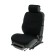 Nabbage on the front seat, velor, black, fasteners, elastic bands