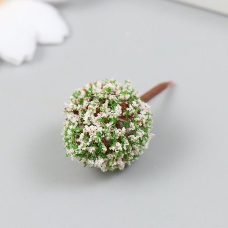 Artificial plant for creativity plastic "White Cloud" 2.3x3.6 cm-1