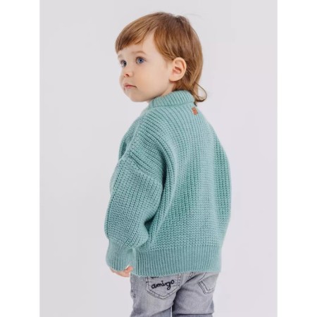 Sweater Children's Knitted Rant KnitWear, height 80 cm, mint color-7