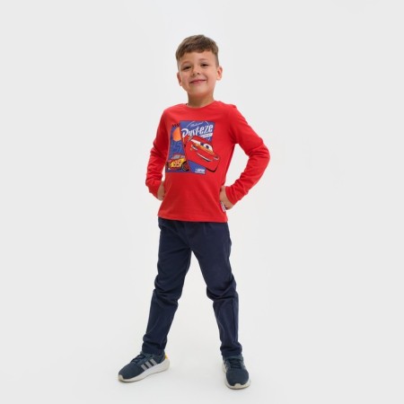 T-shirt with long sleeve "Cars", Disney, height 98-104, red-1