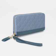 Women's wallet with lightning, blue color