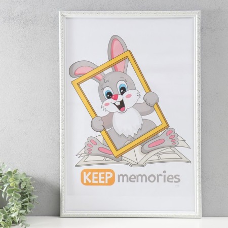 Photo frame Plastic "Vintage" 40x60 cm, white