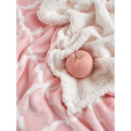 Pink Dreams plaid, size 150x200 cm, monogram, pink-4