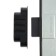 The latch is flattened magnetic, under the Lockland ZLK4BL cylinder, black color is black