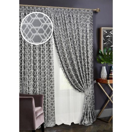Set of curtains on the braid Almaz, size 400x270 cm, tulle - 450x270 cm