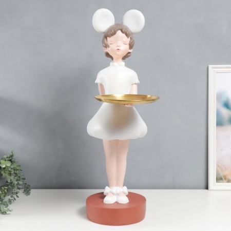 Souvenir Polystone stand "Baby with ears, in a white dress" D = 26 cm 81x40x40 cm