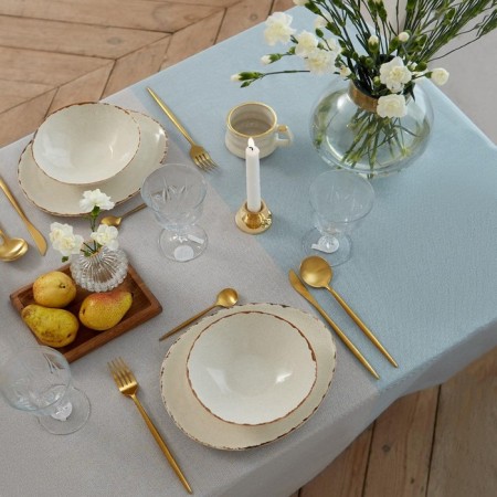 The tablecloth "Ethel" 240x165 cm, col. gray-blue, 100% cotton, 163 g/m2-4