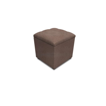 Puff with a lid and weighting, 400 × 400 × 420 mm, Savana plus matting, color Beige