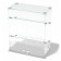 Table window, 2 inclined shelves, 600 × 300 × 700, chipboard, glass color white
