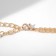 Choker "chain" rhombus, white color in gold, 32 cm