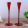 Glass "Narrow glass" Red set 2 pcs 28.5x10.5x10.5 cm